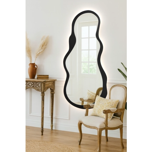 Lustro o nieregularnym kształcie w ramie mdf z podświetleniem- RISOL W RAMIE LED